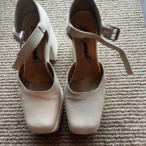 Free People Gwen Leather Mary Jane Platform Pumps